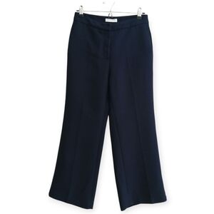 Sandro Navy Wide Leg Ankle Trouser Dress Pants Size 38 or Medium